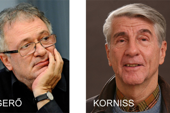 Gerő András és Korniss Péter a Nemzetiről